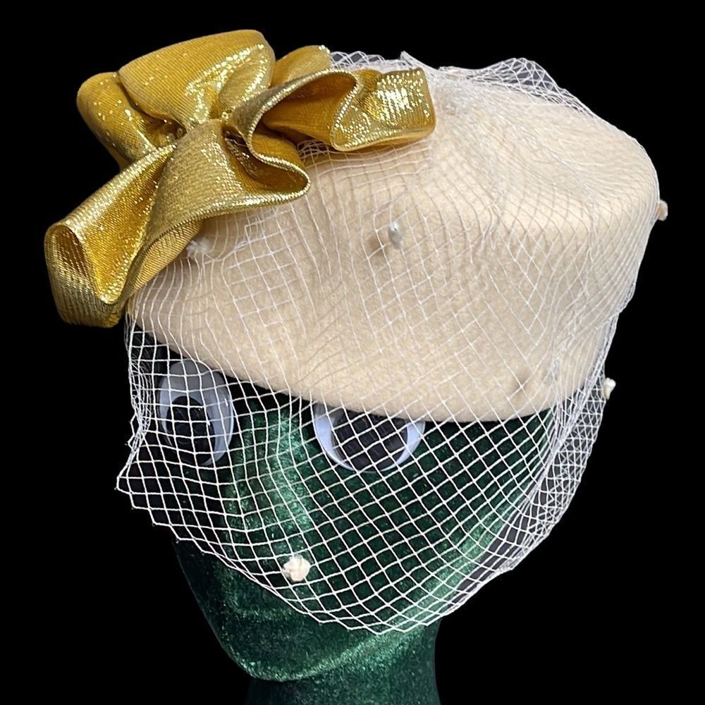 Vintage Mr. Charles Statement Hat with Veil